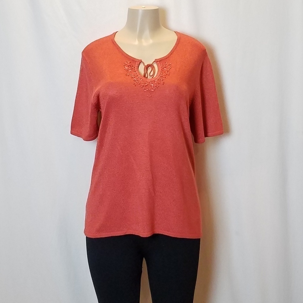 SAG Harbor Short Sleeve Sweater